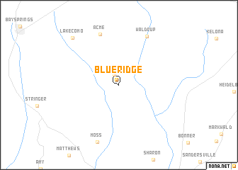 map of Blue Ridge