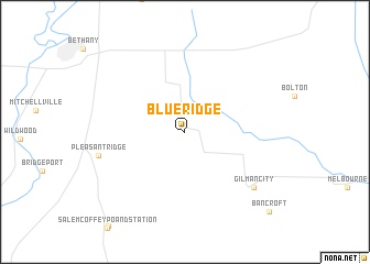 map of Blue Ridge