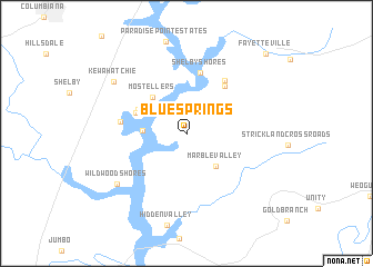 map of Blue Springs