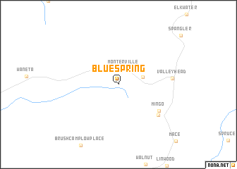 map of Blue Spring