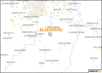 map of Blue Spring