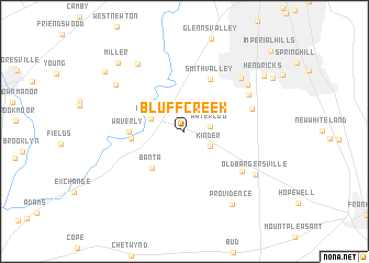 map of Bluff Creek