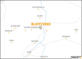 map of Bluff Creek