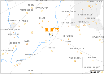 map of Bluffs