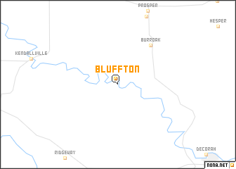 map of Bluffton