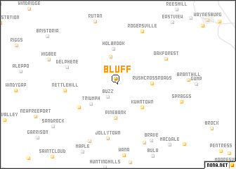 map of Bluff