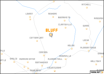 map of Bluff