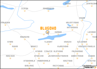 map of Bługowo