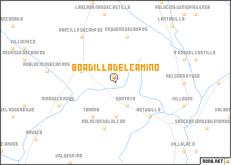 map of Boadilla del Camino