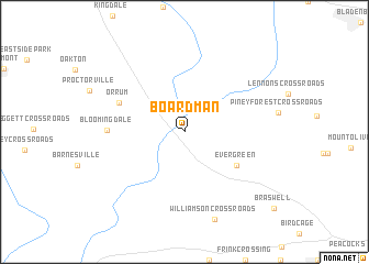 map of Boardman