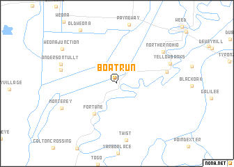 map of Boat Run