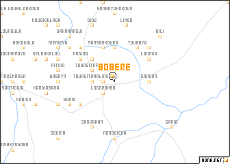 map of Bobéré