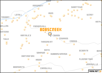 map of Bobs Creek