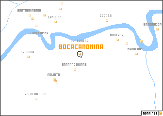 map of Boca Caño Mina