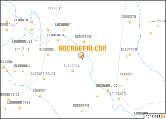 map of Boca de Falcón