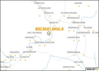 map of Boca de la Mula