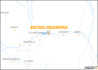 map of Boca de la Quebrada