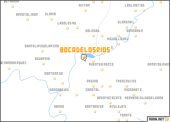 map of Boca de los Ríos