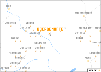 map of Boca de Monte