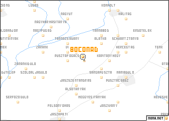 map of Boconád