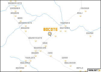 map of Bocoté