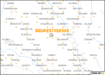 map of Bodăieştii de Sus