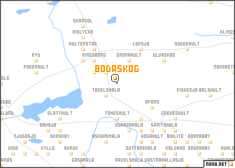 map of Bodaskog