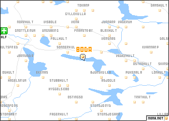 map of Boda