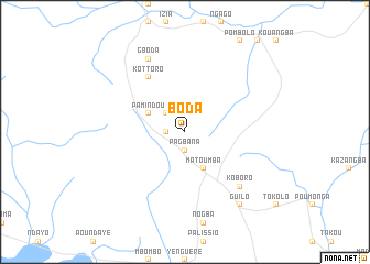 map of Boda