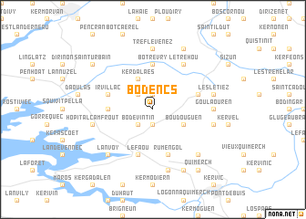 map of Bodéncs