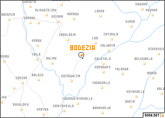 map of Bodezia