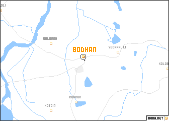 map of Bodhan