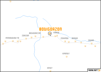 map of Bodi-goazon