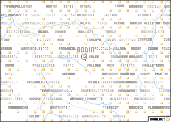 map of Bodin