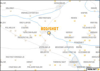 map of Bódishát