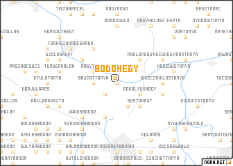 map of Bodóhegy