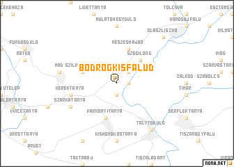 map of Bodrogkisfalud