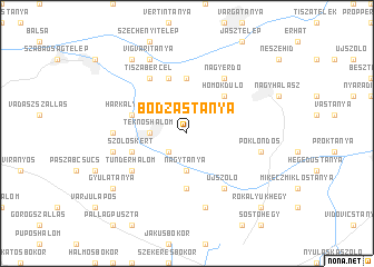 map of Bodzástanya