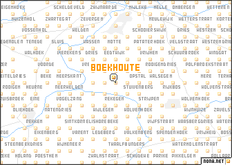 map of Boekhoute