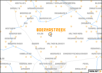 map of Boermastreek