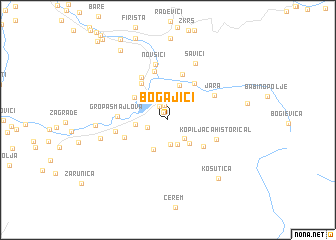 map of Bogajići