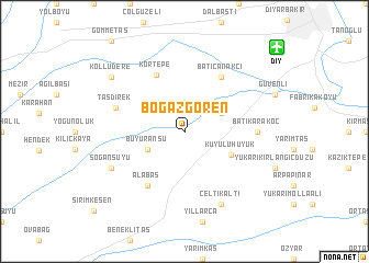 map of Boğazgören