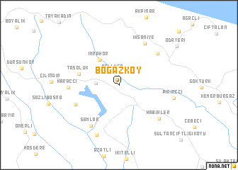 map of Boğazköy