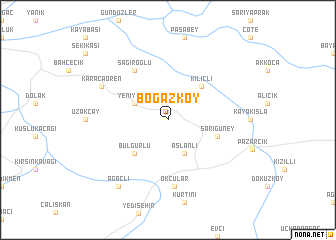 map of Boğazköy