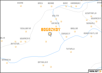 map of Boğazköy