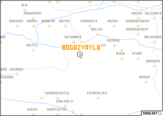 map of Boğazyayla