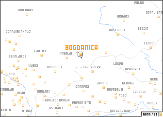 map of Bogdanica