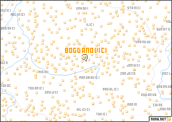 map of Bogdanovići