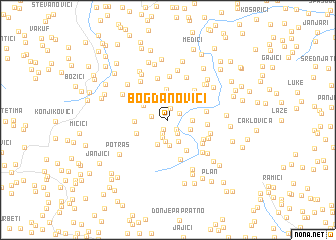 map of Bogdanovići