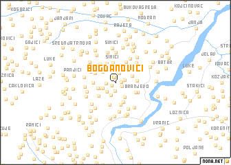 map of Bogdanovići